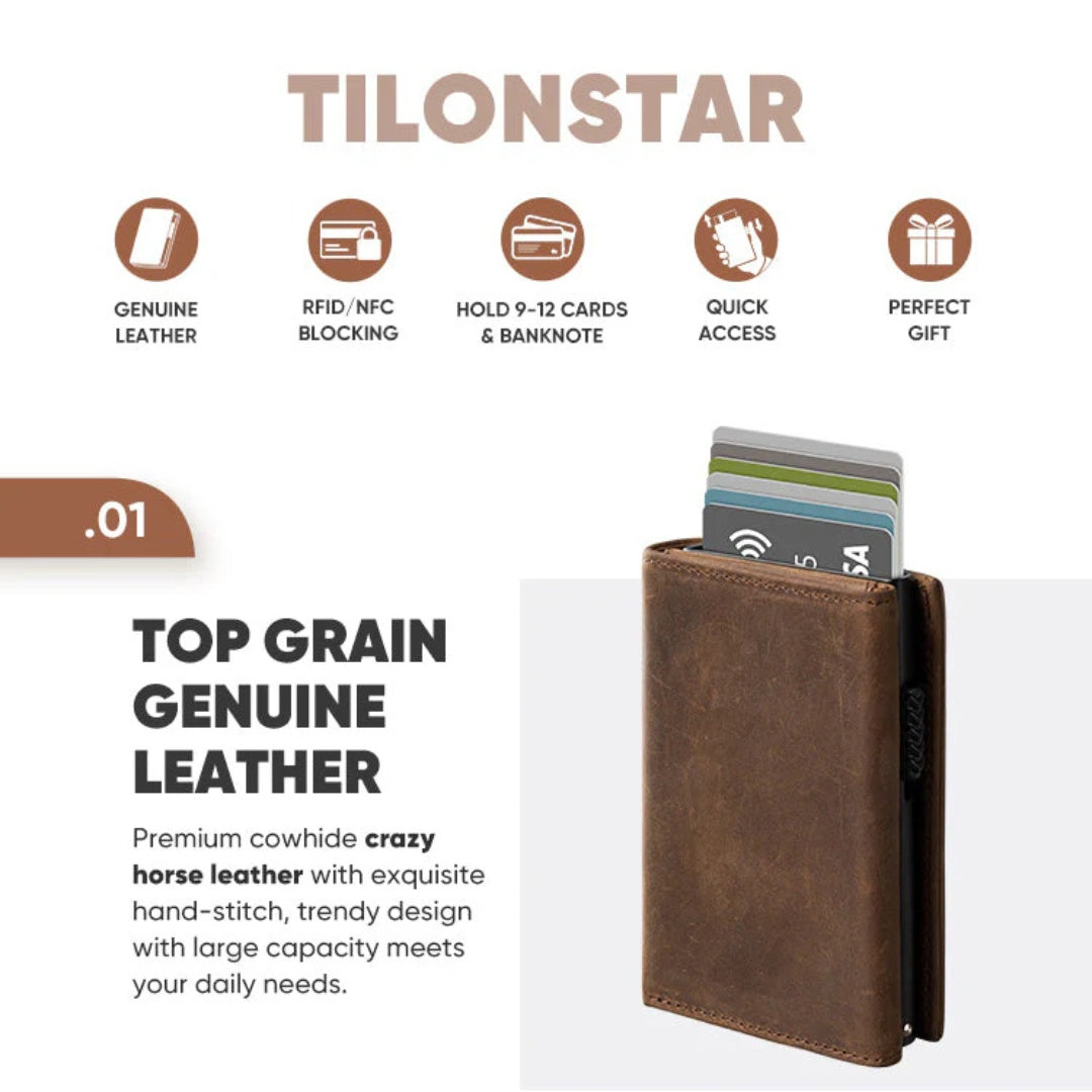 TILONSTAR Pop-Up Leather Wallet