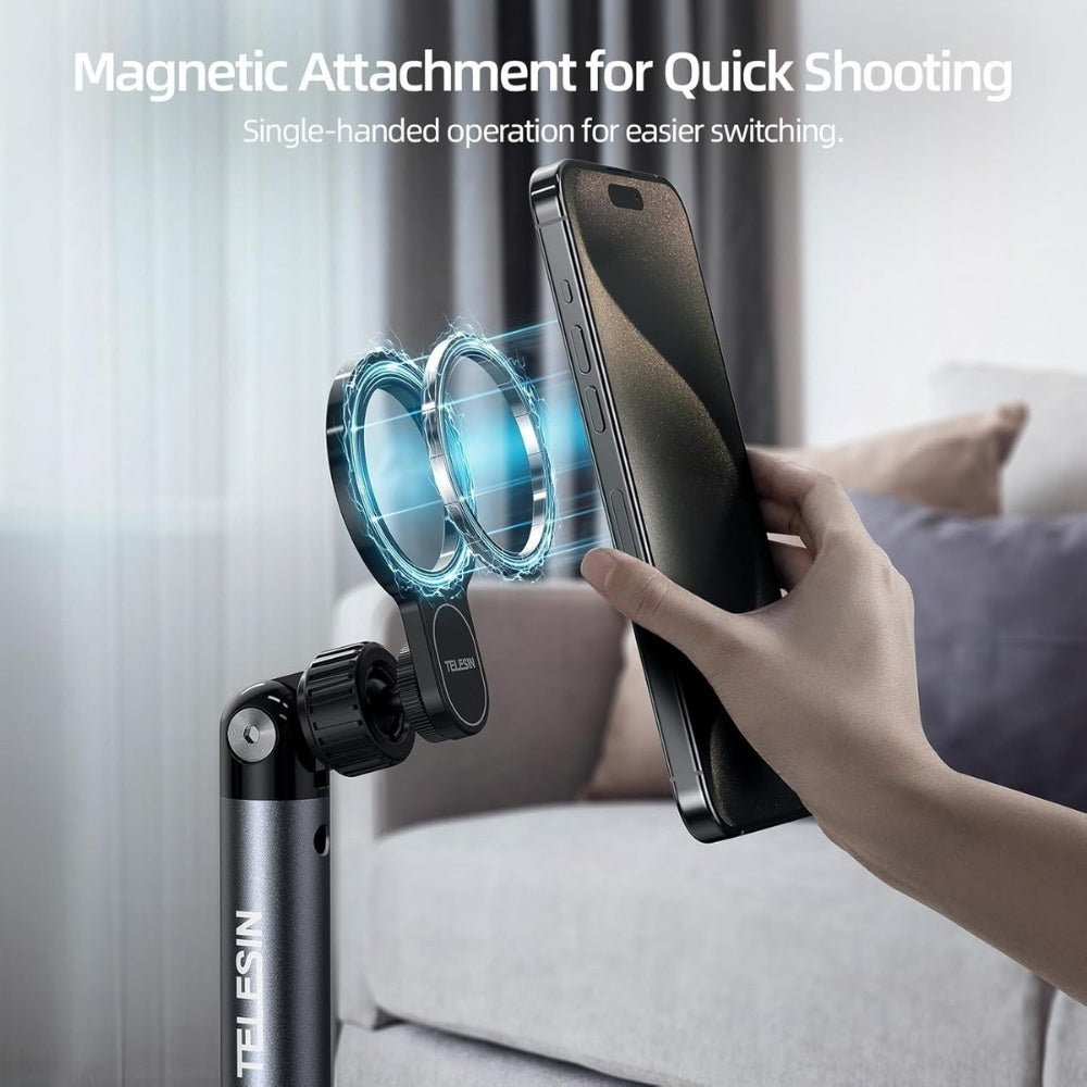 Telesin Adjustable Magnetic Mobile Phone Floor Stand Holder