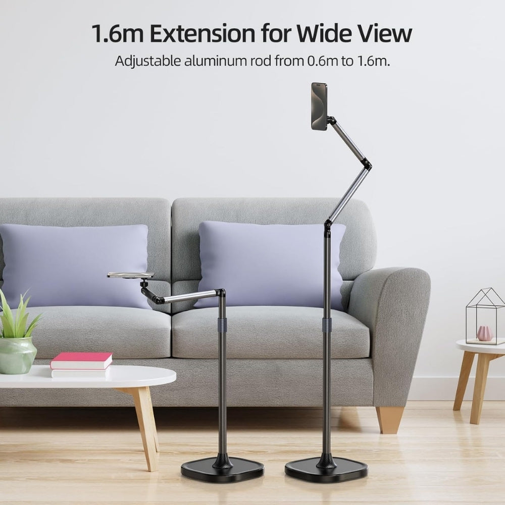 Telesin Adjustable Magnetic Mobile Phone Floor Stand Holder
