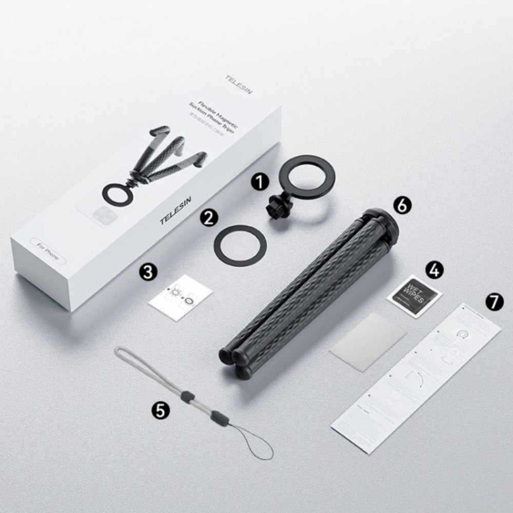 Telesin Flexible Magnetic Suction Phone Tripod