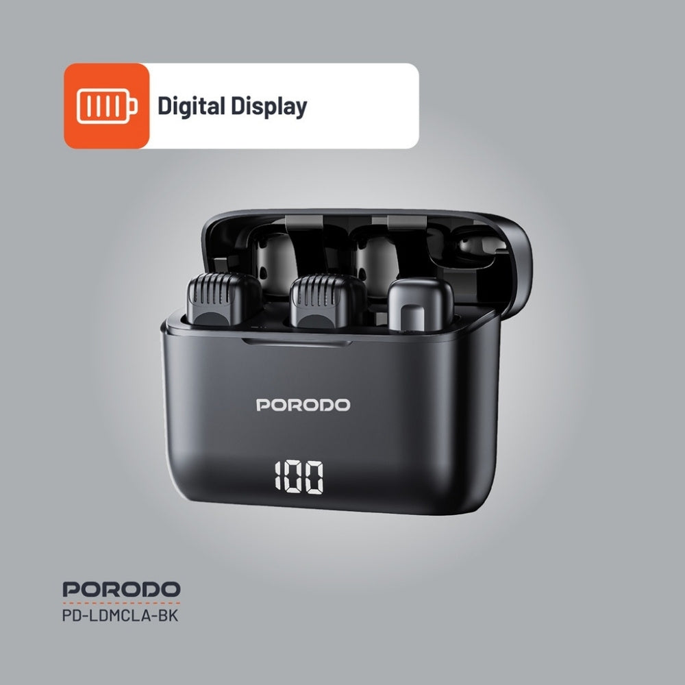 Porodo Lavalier Microphone (USB-C with Lightning Adapter)
