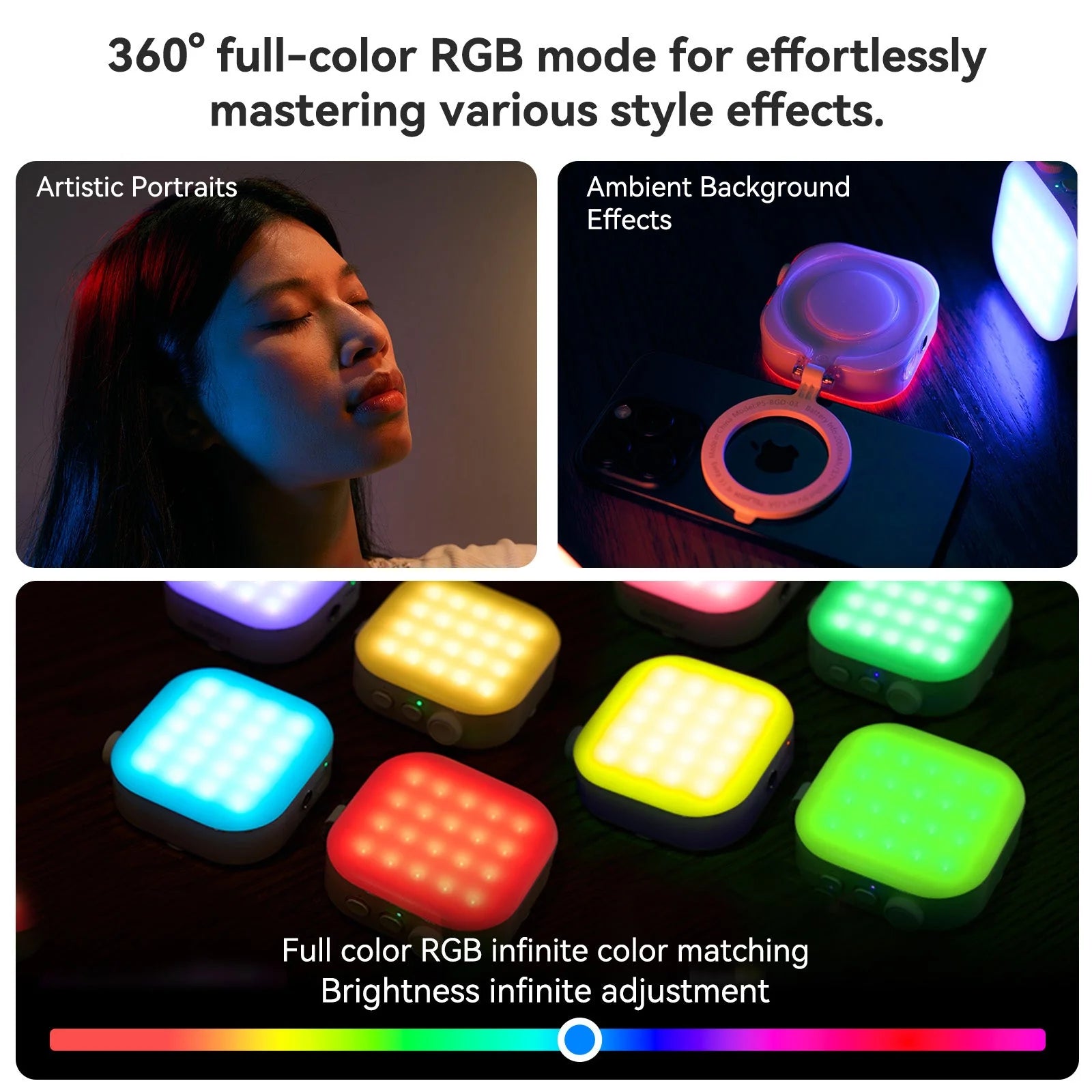 Telesin Magnetic RGB Ice Cube Light