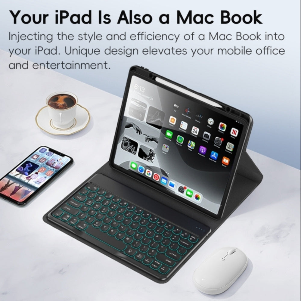 TOTU Apple iPad 10.9 and iPad 11 (A16) Magic Keyboard Leather Case