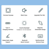 TOTU Apple iPad 10.9 and iPad 11 (A16) Magic Keyboard Leather Case