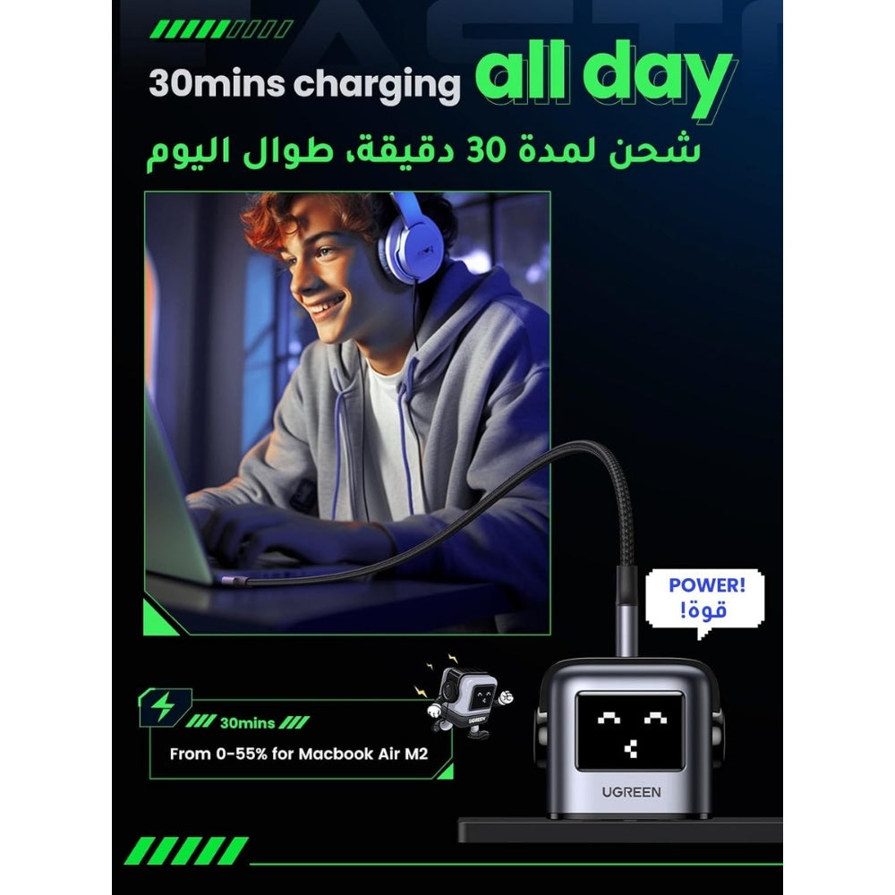 UGREEN Nexode Robot GaN 65W Power Adapter