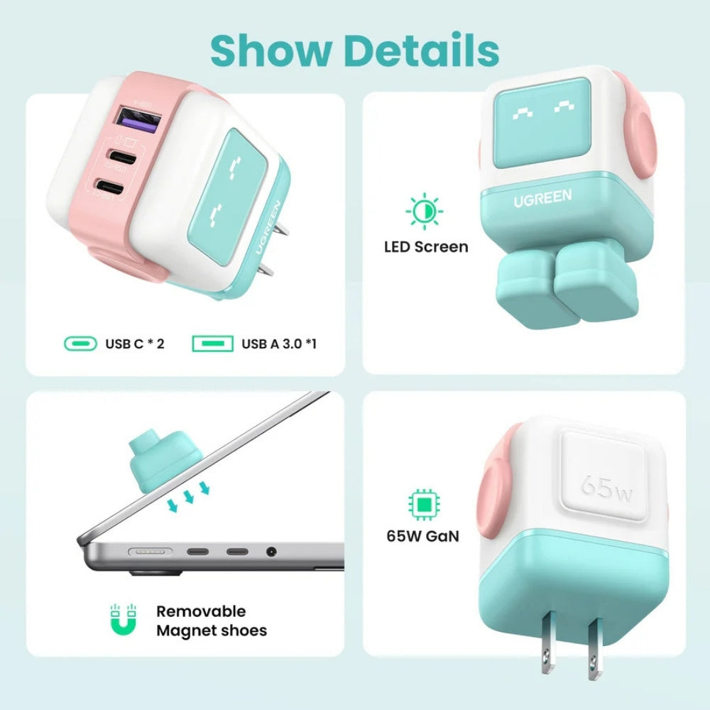 UGREEN Uno Robot GaN Charger 65W