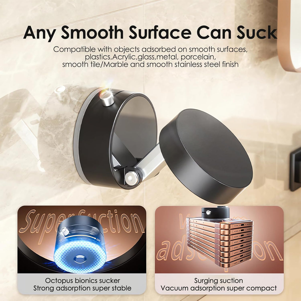 Vacuum Magnetic Suction Phone Holder A2