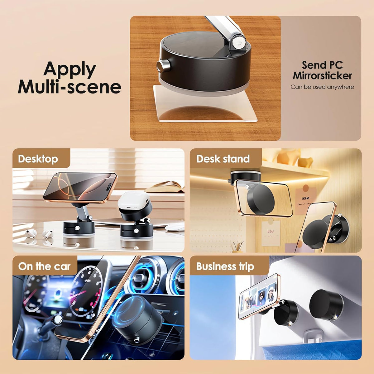 Vacuum Magnetic Suction Phone Holder A2