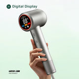 Green Lion LUXAIR Hair Dryer 1600W – Digital Display, Magnetic Nozzle & Thermostat Control (Gray)