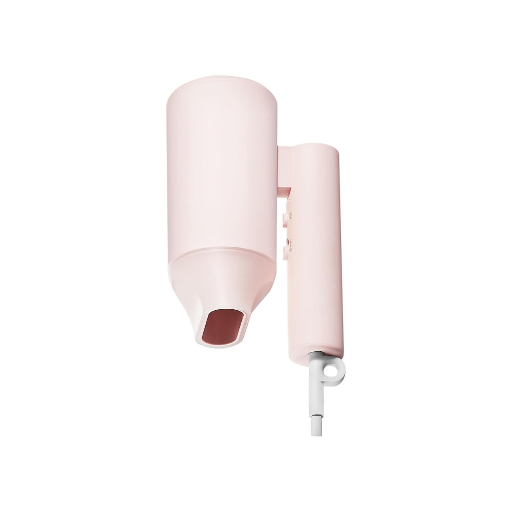 Pink lip gloss applicator with a small amount of red lipstick on a white background