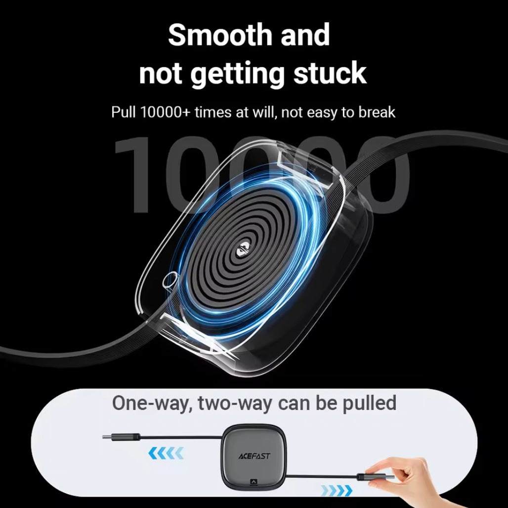 Acefast J3 Multifunctional Travel Set with Retractable Charging Data Cable – Black