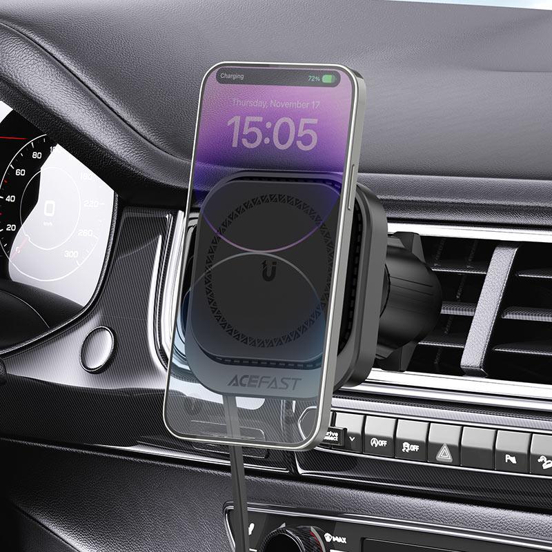 ACEFAST D32 Magnetic Wireless Charging Holder with Retractable Cable - Saleshubstore
