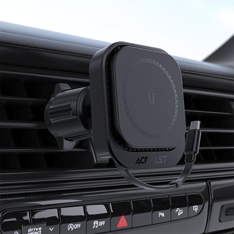 ACEFAST D32 Magnetic Wireless Charging Holder with Retractable Cable - Saleshubstore