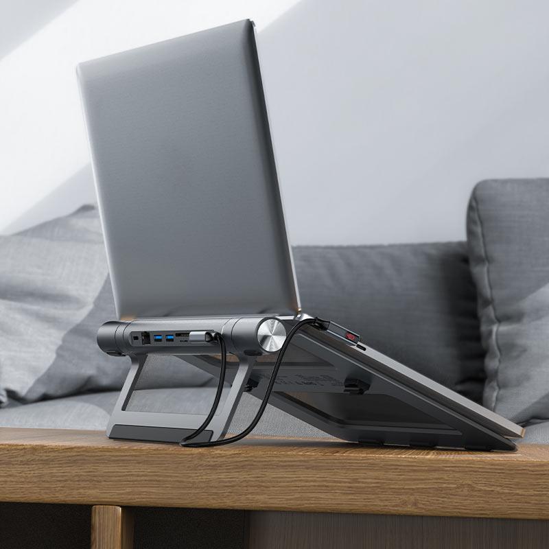 ACEFAST E5 Plus 8-in-1 Laptop Stand with USB-C Hub - Saleshubstore