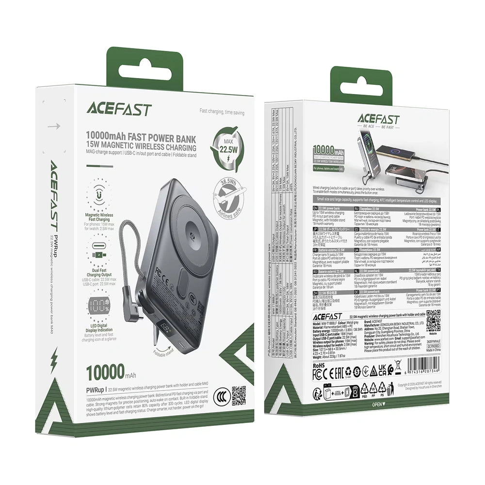 ACEFAST M40 10000mAh Magnetic Wireless Power Bank