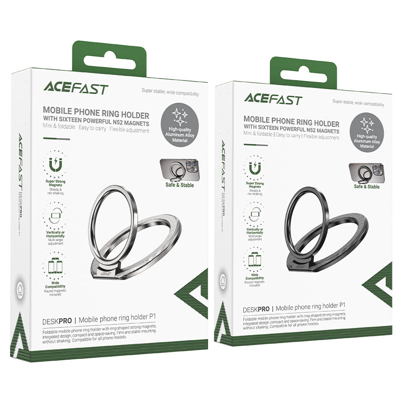 Acefast P1 Magnetic Phone Ring Holder – MagSafe Grip Stand for Smartphones