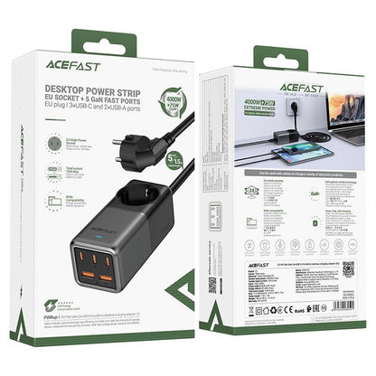 AceFast Fast Charge Power Strip Z2 PD75W GaN (3xUSB-C+2xUSB-A) EU - Saleshubstore