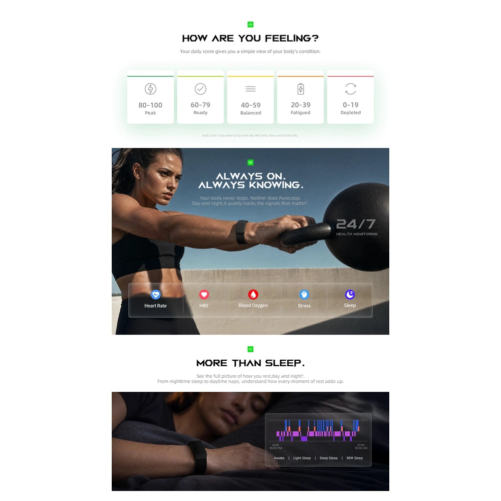 Black Shark PureLoop Screen-Free Fitness Band