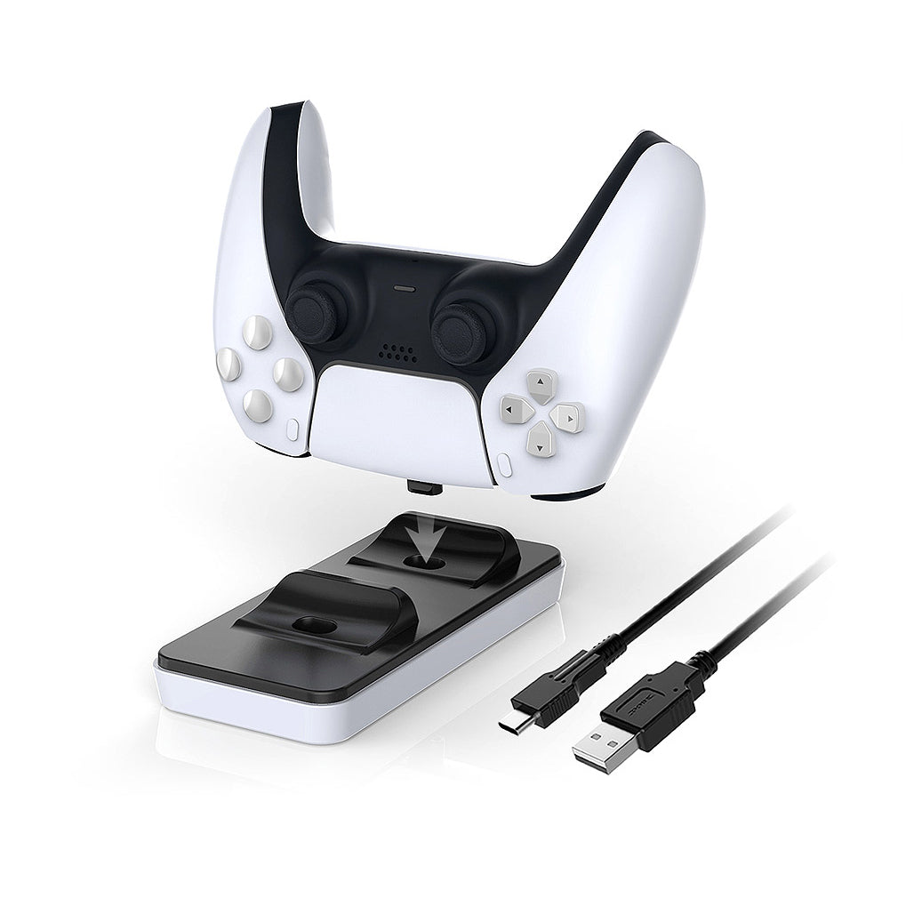 DOBE Dual Charging Dock Station for PlayStation 5 Controllers – Type-C Fast Charging Stand