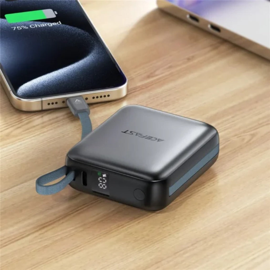 Acefast M23 22.5W Power Bank 10000mAh – Built-In Dual Cables Fast Charging Portable Battery