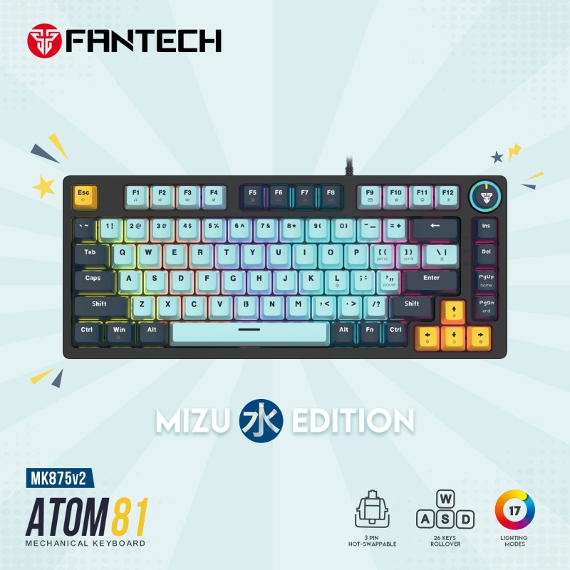 Fantech ATOM81 MK875V2 MIZU Edition in Sky Blue