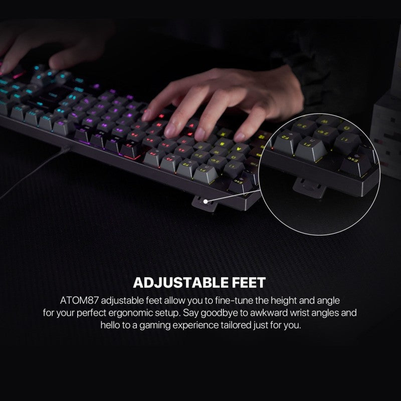 Fantech ATOM87 MK876V2 SUMI Edition TKL in Black, front view