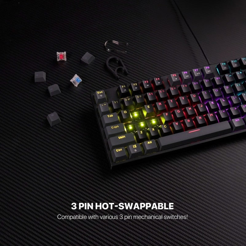 Fantech ATOM87 MK876V2 SUMI Edition TKL in Gray, front view