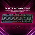 Fantech Fighter III K614L wired RGB keyboard in Black