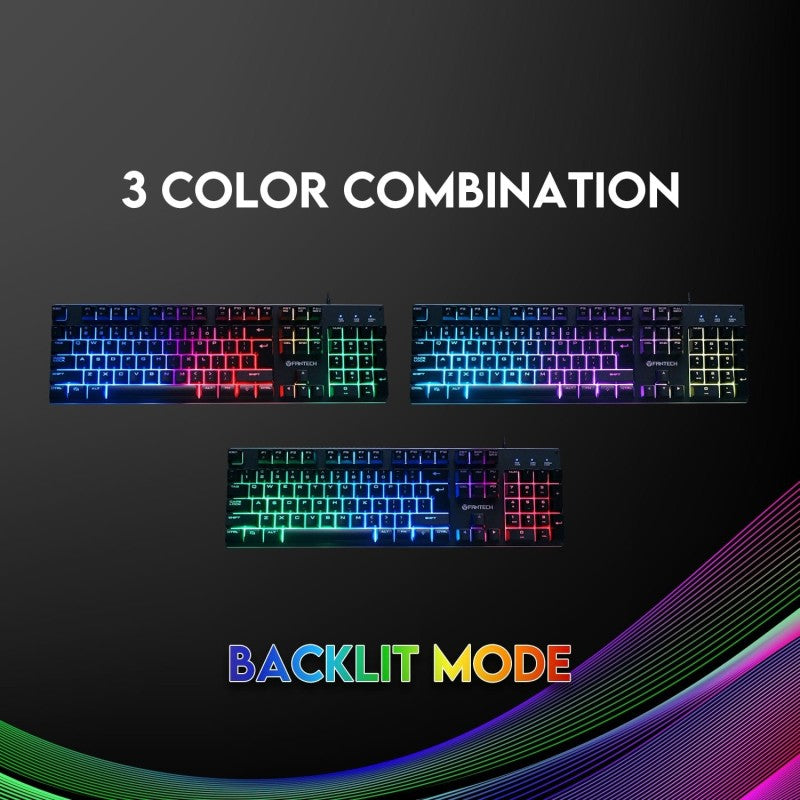 Fantech Fighter III K614L wired RGB keyboard view 2