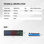 Fantech Fighter III K614L wired RGB keyboard view 5
