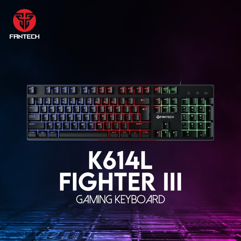 Fantech Fighter III K614L wired RGB keyboard view 4
