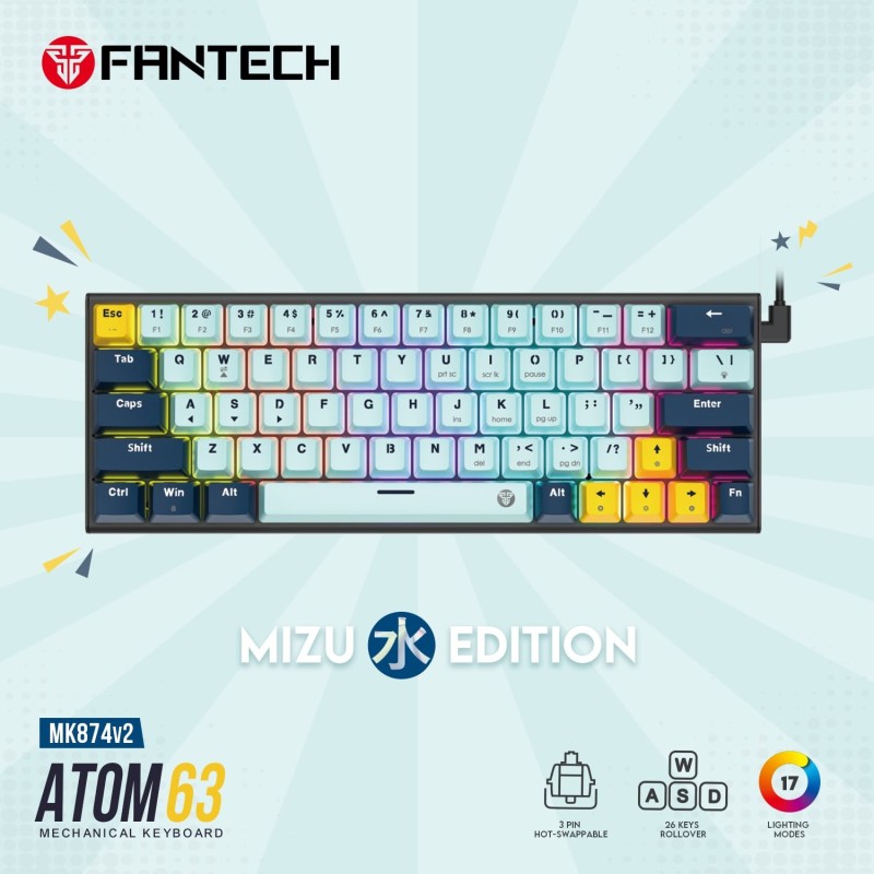 Fantech ATOM63 MK874V2 MIZU Edition view 3