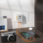 Porodo GaN 5-Port Travel Block Universal Charger White ports and plugs