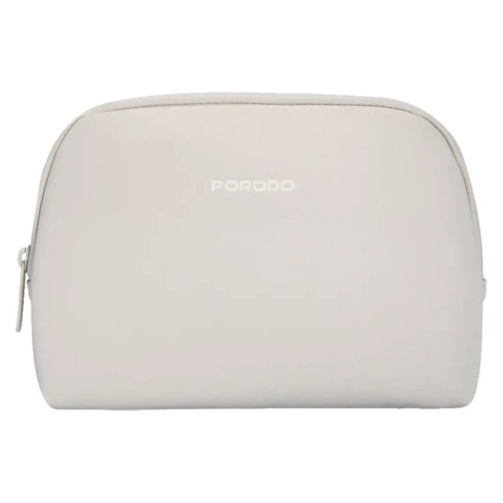 Porodo Geneva Tech Accessory Pouch Beige front view