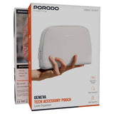 Porodo Geneva Tech Accessory Pouch Beige open organizer view