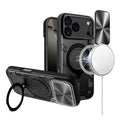 iPhone 17 - 17 Pro - 17 Pro Max Case Magnetic Circle Stand Sliding Cover