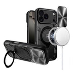 iPhone 17 - 17 Pro - 17 Pro Max Case Magnetic Circle Stand Sliding Cover
