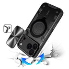 iPhone 17 - 17 Pro - 17 Pro Max Case Magnetic Circle Stand Sliding Cover