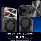 iPhone 17 - 17 Pro - 17 Pro Max Case Magnetic Circle Stand Sliding Cover