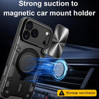 iPhone 17 - 17 Pro - 17 Pro Max Case Magnetic Circle Stand Sliding Cover