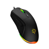 Porodo Gaming Wired Mouse DPI 7200 with RGB Light - Black - additional official image