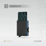 Levelo Cache Genuine Leather Wallet – Slim Premium Everyday Wallet (Black)