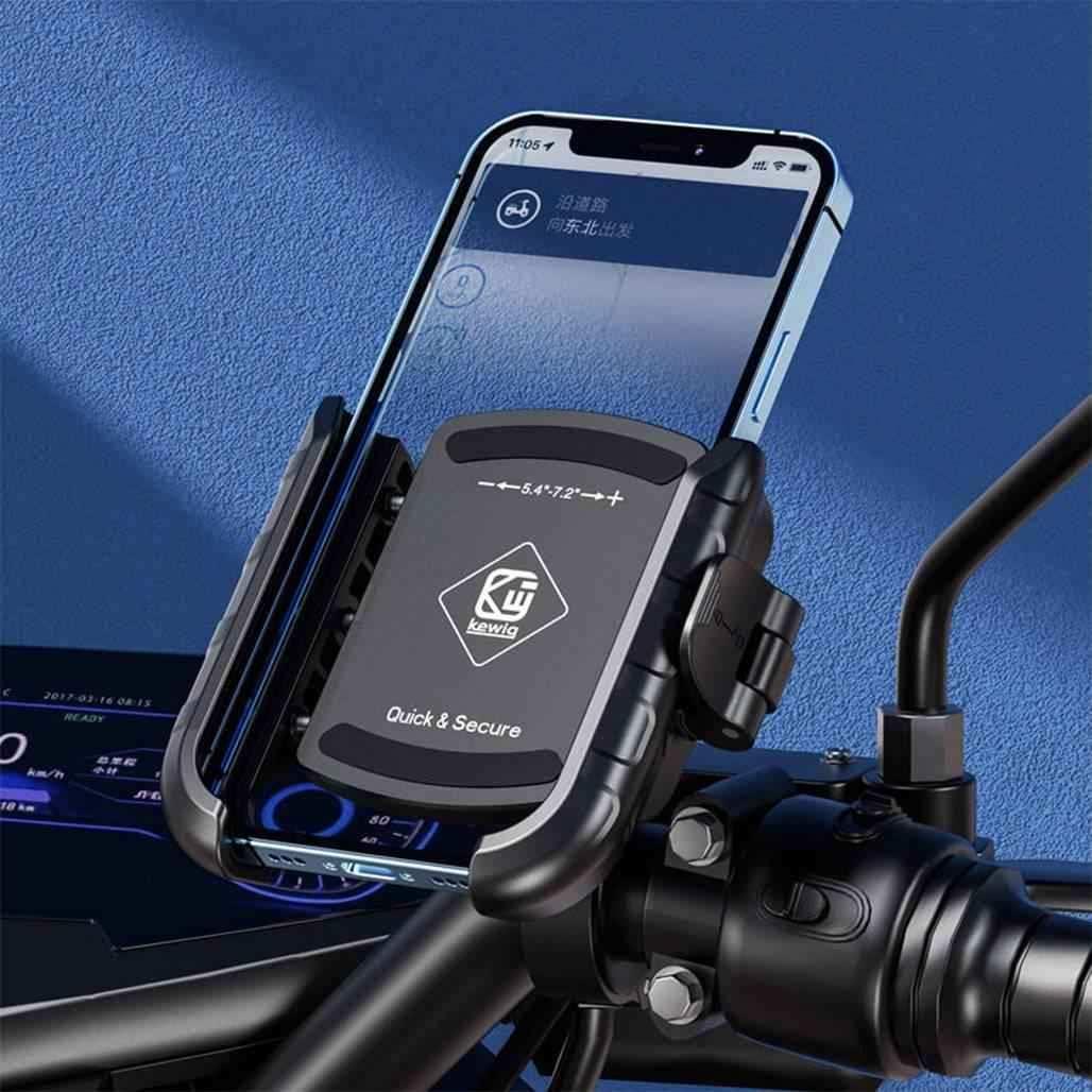 Kewig Motorcycle Phone Holder Fixed on Steering Wheel/Mirror - Saleshubstore