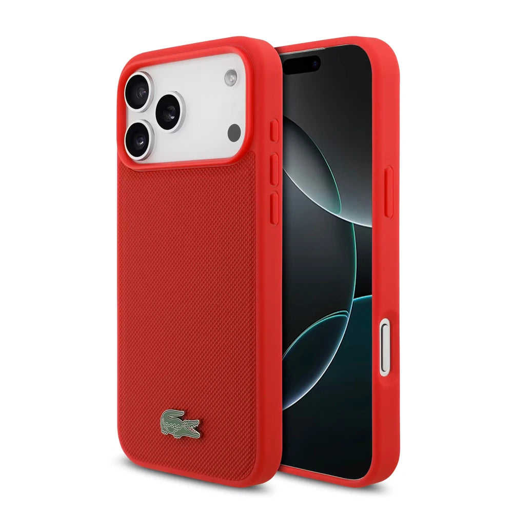 Lacoste MagSafe Petit Piqué Case – iPhone 17 Pro / 18 Pro Red