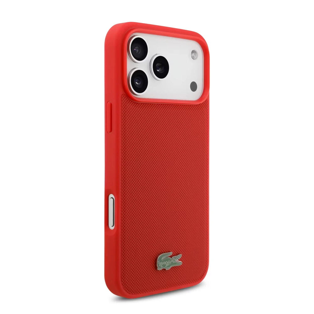 Lacoste MagSafe Petit Piqué Case – iPhone 17 Pro / 18 Pro Red