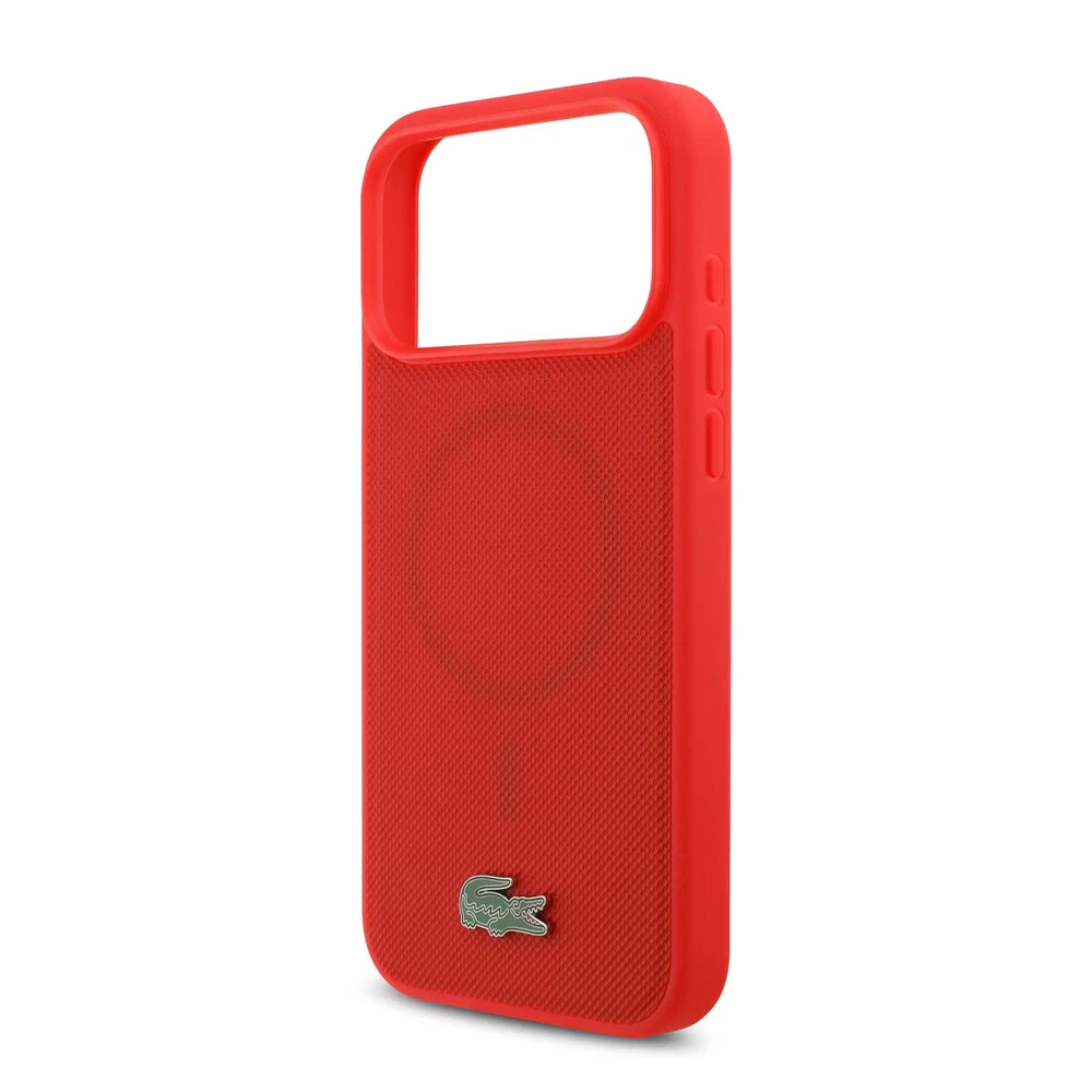 Lacoste MagSafe Petit Piqué Case – iPhone 17 Pro / 18 Pro Red
