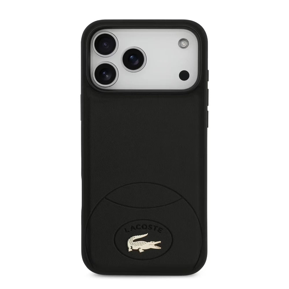 Lacoste MagSafe PU Leather Bliss Case – iPhone 17 Pro / 18 Pro Black