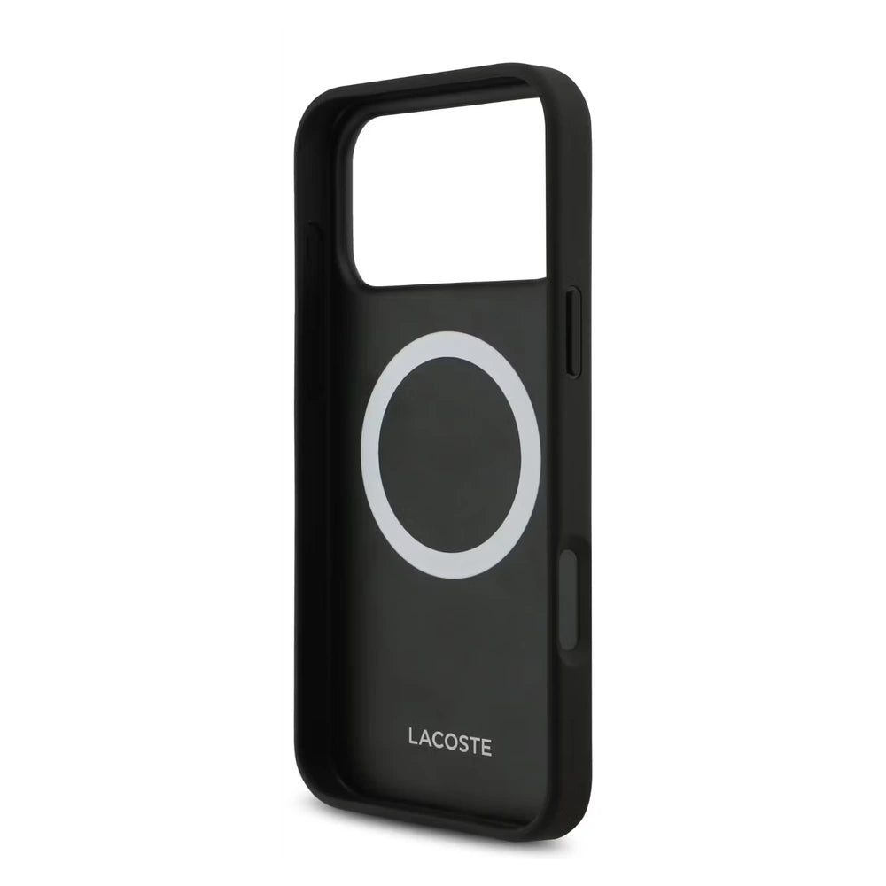Lacoste MagSafe PU Leather Bliss Case – iPhone 17 Pro / 18 Pro Black