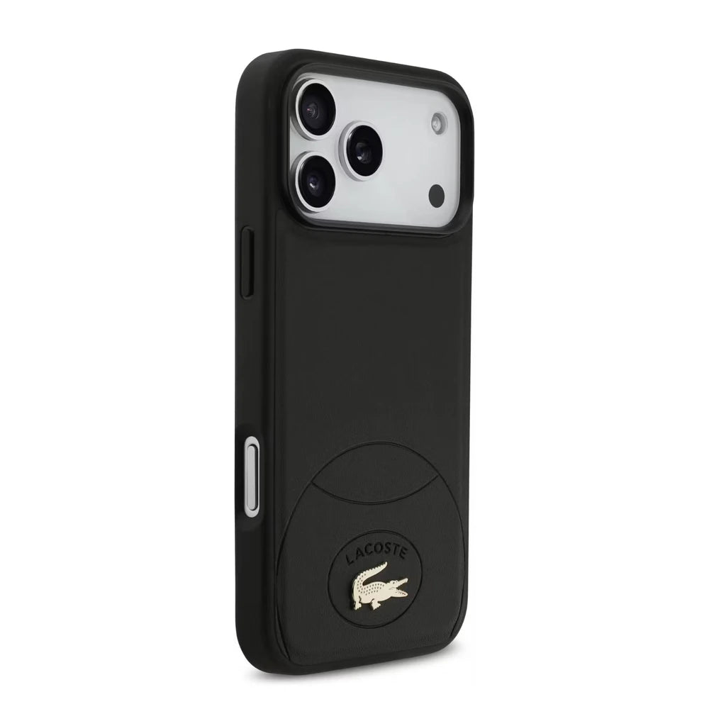 Lacoste MagSafe PU Leather Bliss Case – iPhone 17 Pro / 18 Pro Black