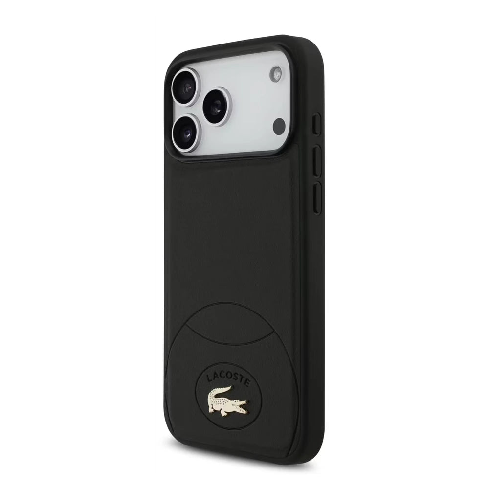 Lacoste MagSafe PU Leather Bliss Case – iPhone 17 Pro / 18 Pro Black